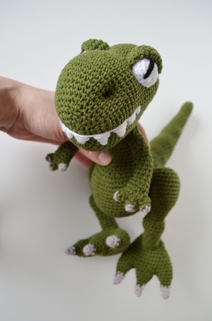 Crochet T-Rex Handmade green T-Rex Crochet PDF dinosaur pattern Amigurumu Dino Pettern