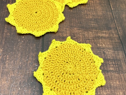 Häkelanleitung für Untersetzer "Sonnenkuss" - auch für Anfänger geeignet!