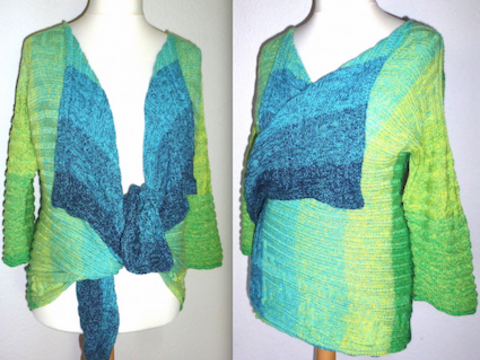 Mysteria – Strickjacke aus Farbverlaufsgarn