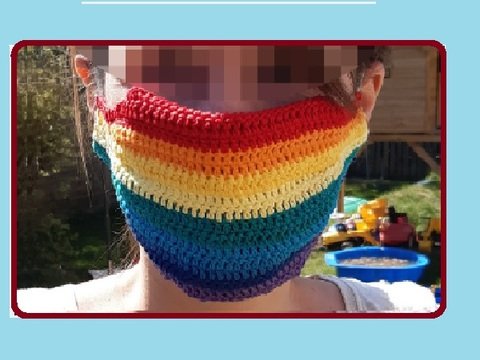 Gehäkelte Nasen- Mundmaske ***NICHT Medizinisch!
