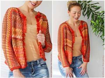 Strickanleitung für Damenweste in allen Größen | Strickweste TROPICAL #2