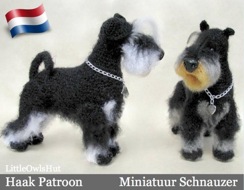 101NLY Miniatuur Schnauzer - Amigurumi Haakpatroon - PDF by Chirkova CP