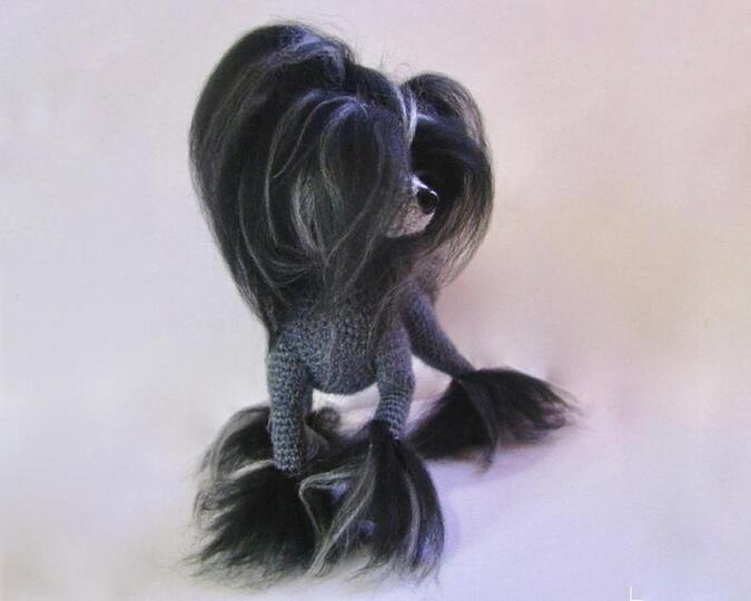 105NLY Haakpatroon Chinese Kuif hond hond - PDF file Amigurumi by Chirkova CP