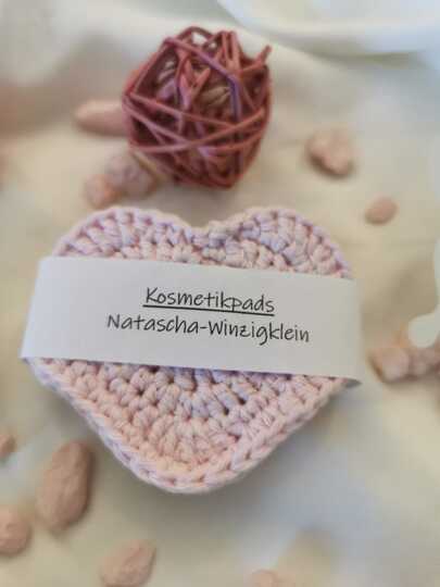 Kosmetikpads Herz häkeln - Nachhaltig