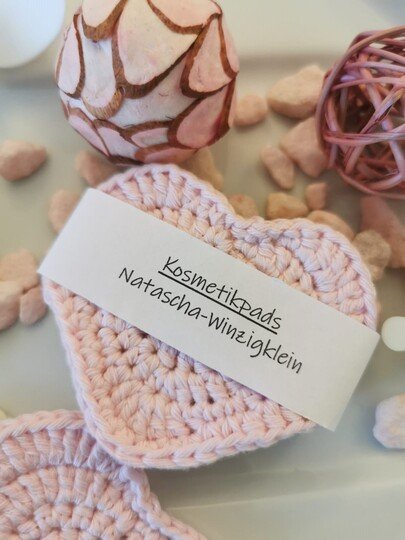 Kosmetikpads Herz häkeln - Nachhaltig