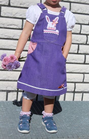 Latzkleid LUNA für Jeans & Cord Gr. 80 - 128