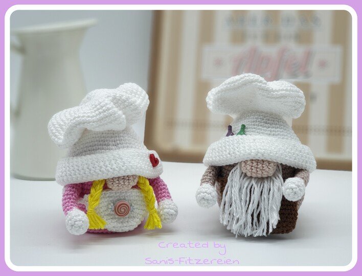 Häkelanleitung Große und Kleine Küchengnome
