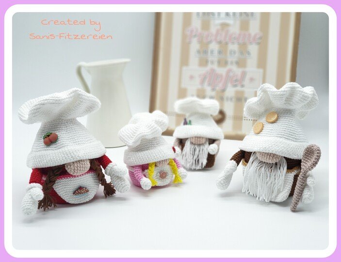 Häkelanleitung Große und Kleine Küchengnome