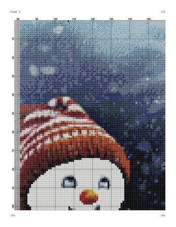 Snowman cross stitch pattern