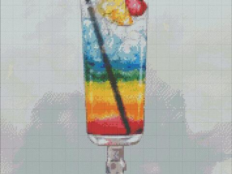 Cocktail cross stitch pattern