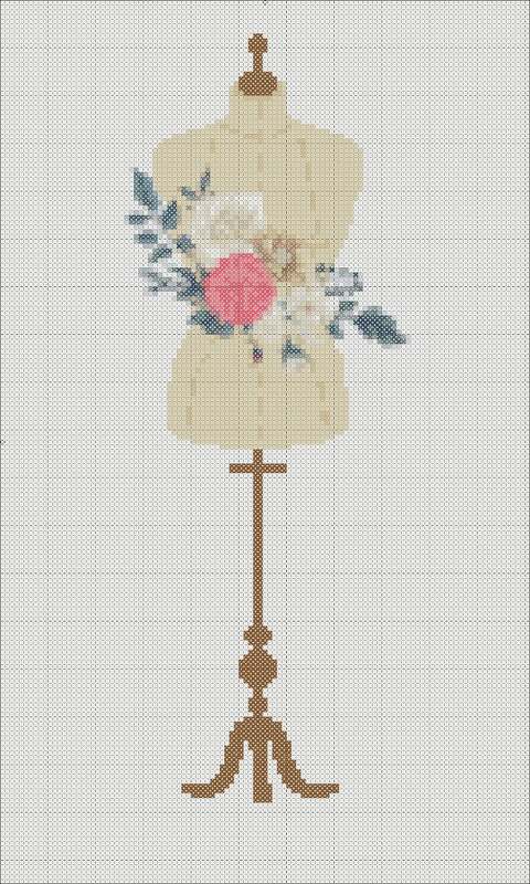Mannequin cross stitch