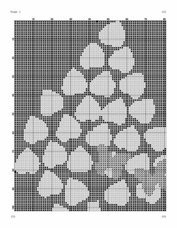 Modern cross stitch white tree pattern
