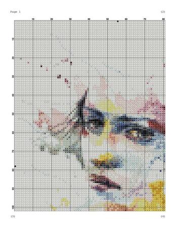 Woman cross stitch pattern