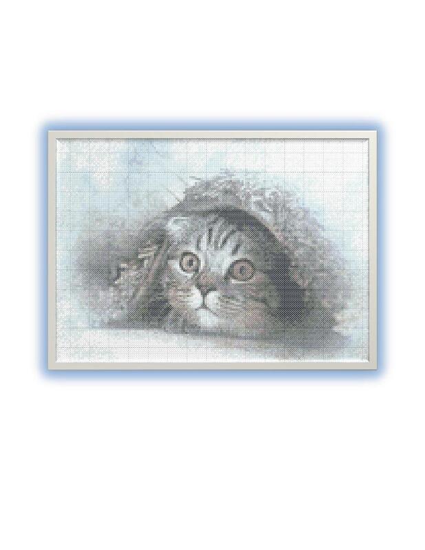 Cat cross stitch pattern