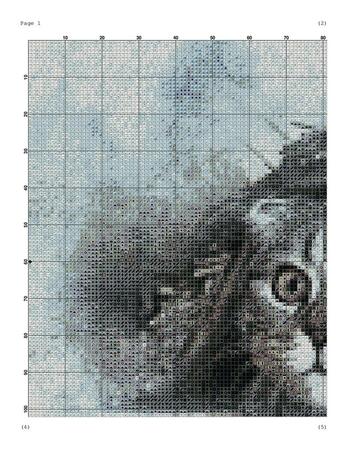 Cat cross stitch pattern