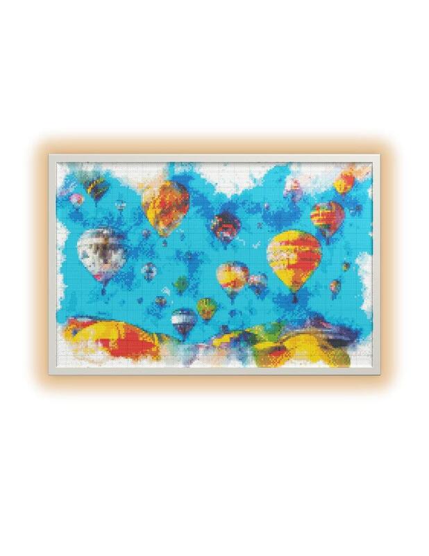 Balloons cross stitch