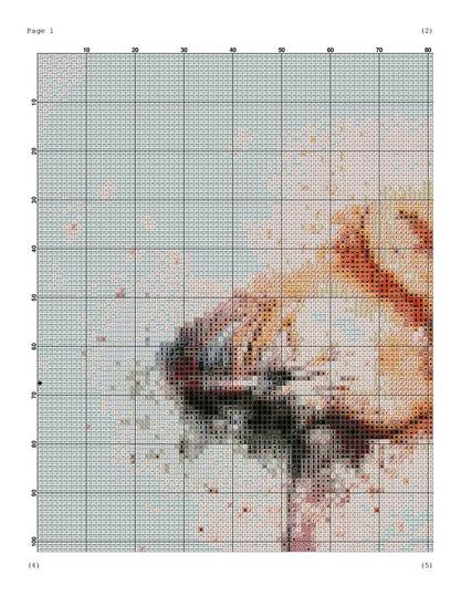 Flamingo cross stitch pattern