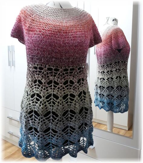 Häkelanleitung Shirt oder Tunika Fächer Größe 36 bis 56