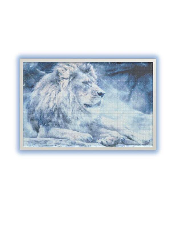Lion cross stitch pattern