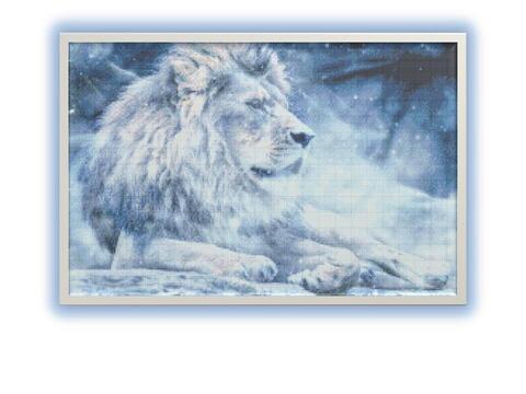 Lion cross stitch pattern