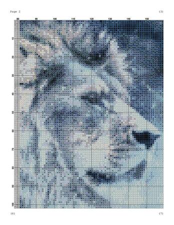 Lion cross stitch pattern