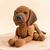 Crochet pattern for a lying Bavarian Mountain Hound amigurumi
