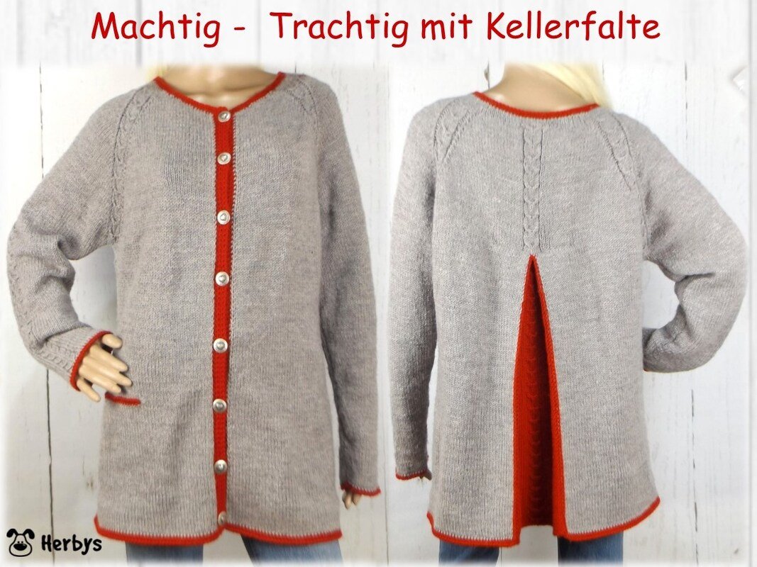 Strickanleitung Trachtenjacke "Drachenwand"