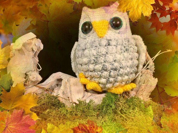 Crochet Pattern "Elli" The Googly-eyed Owl