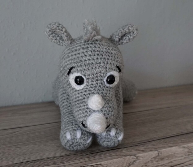 Amigurumi Häkelanleitung Kleines Nashorn Nelli