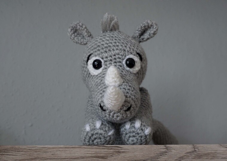 Amigurumi Häkelanleitung Kleines Nashorn Nelli