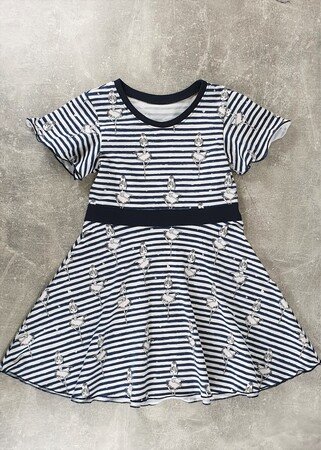 Bella Kids Jersey Dress – Twirly Dress with Flutter Sleeves EU86–158/US1-12