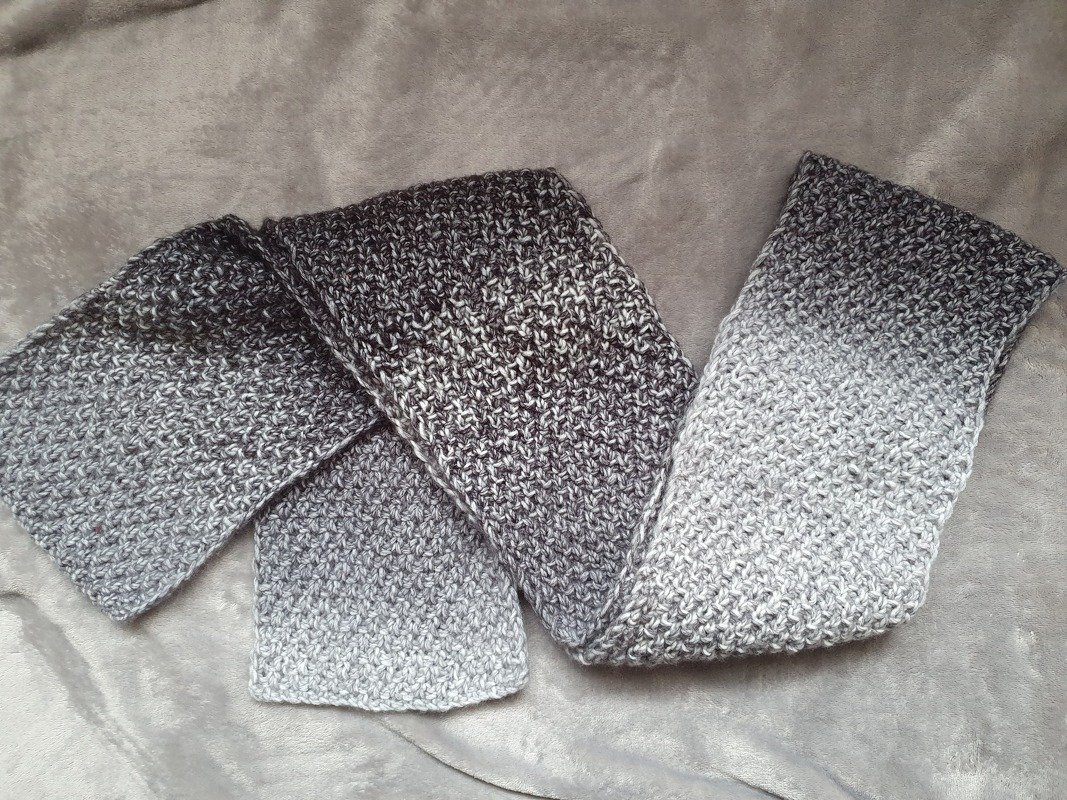 Strickanleitung Männerschal im doppelten Perlmuster