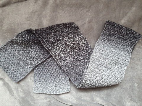 Strickanleitung Männerschal im doppelten Perlmuster