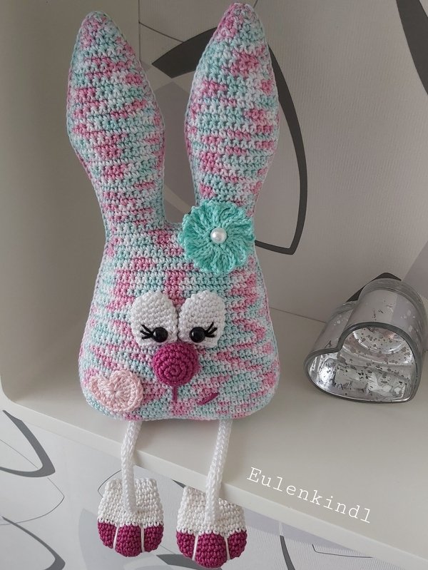 Häkelanleitung Hasenmädchen "Leni" (Kantenhocker) - Bild 2