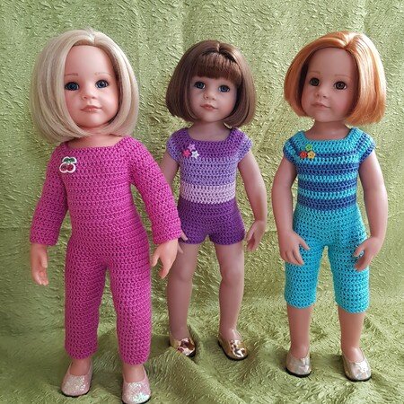 Crochet pattern doll jumpsuit (for 18" or 45-50 cm dolls)