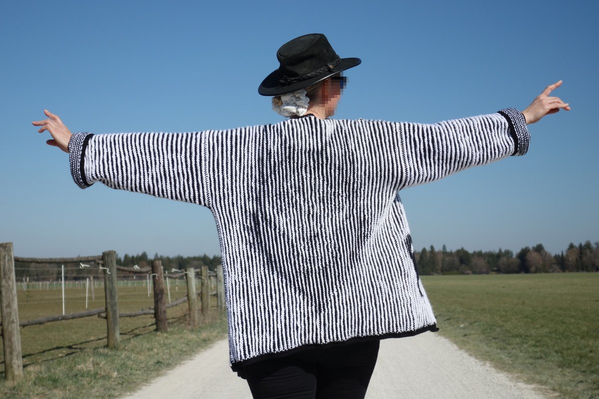 Huskyjacke Illusionsstricken