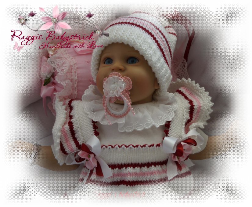 Strickanleitung für Baby's u. Reborns 3-teilig Modell Lilo Gr. 50 - 56 - Bild 2