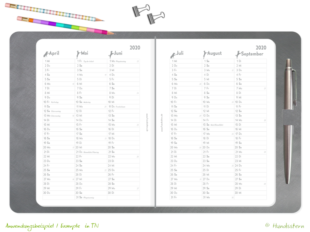 Monthly Overview 3M1P h A5 inserts Dogs A5K21315U - Image 8
