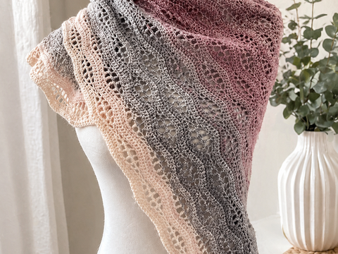 Häkelanleitung für schönes „Happywave” Dreieckstuch