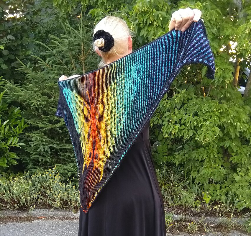 Schmetterlingstuch Illusionsstricken