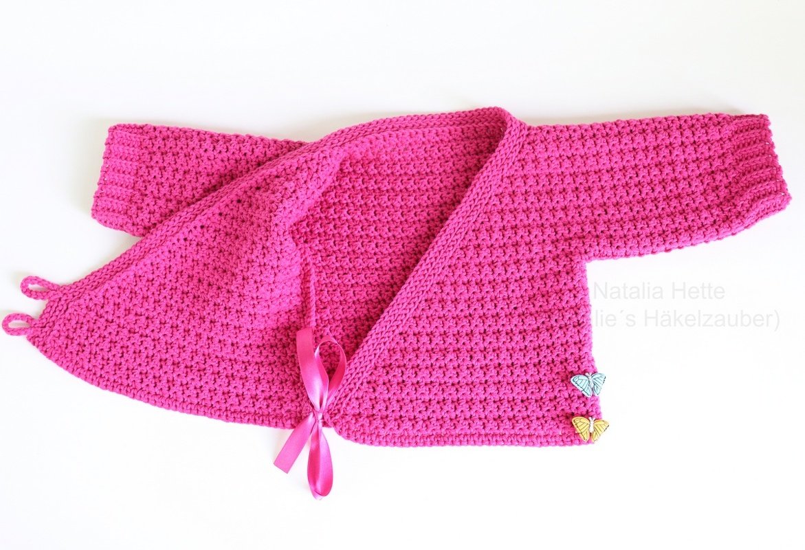 Cardigan for babies "Fuchsia”, size: 0 m. – 3 y. - Image 7