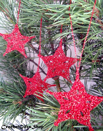Pattern Christmas Star Ornaments (1)