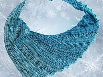 Häkelanleitung Drachenschwanz "Polardrache", asymmetrisches Tuch