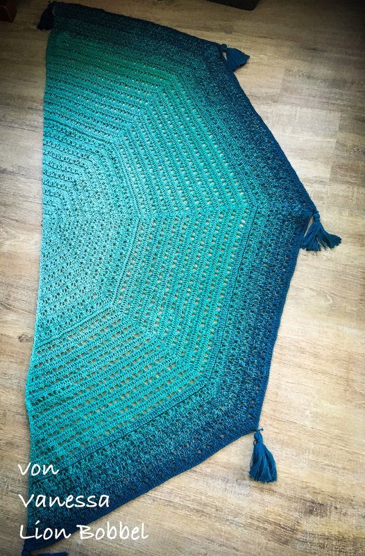 Anleitung: 5-Eck-Tuch “peariki matomato”