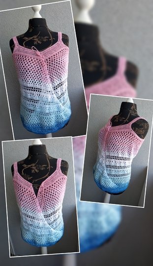 Luftige Umarmung - Das etwas andere Sommertop - Rvo häkeln in allen Damengrößen