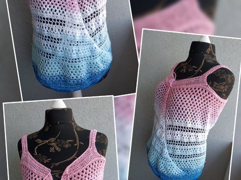 Luftige Umarmung - Das etwas andere Sommertop - Rvo häkeln in allen Damengrößen