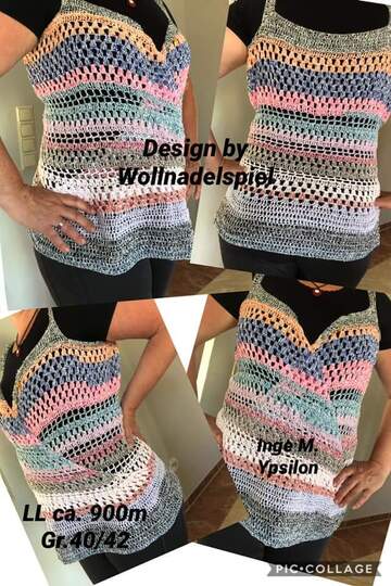 Luftige Umarmung - Das etwas andere Sommertop - Rvo häkeln in allen Damengrößen