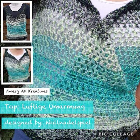 Luftige Umarmung - Das etwas andere Sommertop - Rvo häkeln in allen Damengrößen