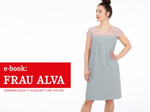 FRAU ALVA Sommerkleid mit V-Ausschnitt, e-book
