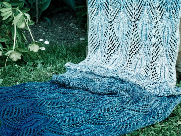 Lace Stola "Panta Rhei", Strickanleitung, Größe individualisierbar